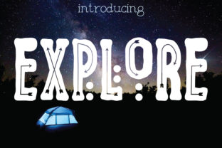 Explore Font: A Decorative Typeface That Guides Attention