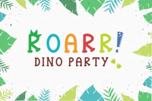 Roarr Dino Party: A Serif Font for Bold Web Design and Brand Identity