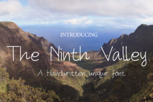 The Ninth Valley: A Script Handwritten Font for Professional Branding
